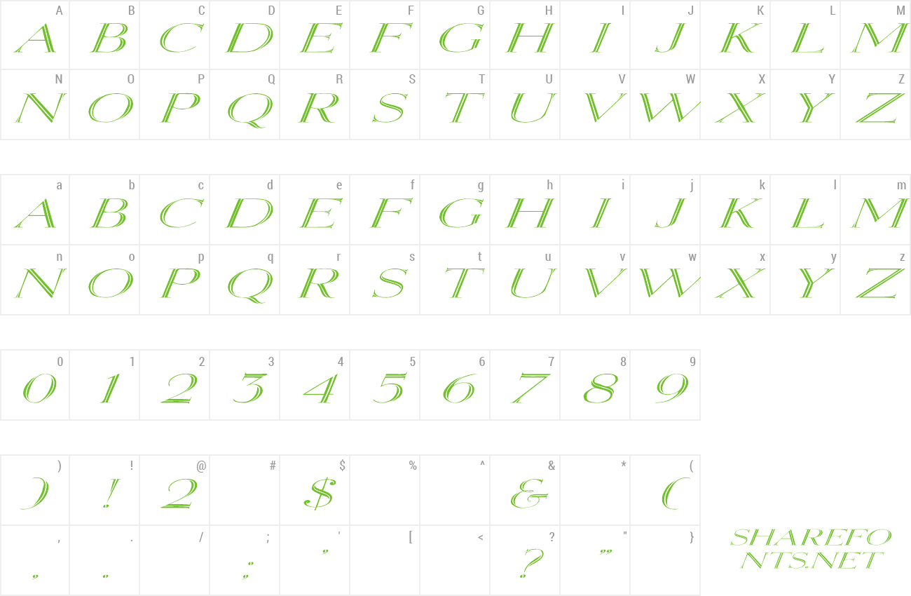 Font Elizabeth Ex Italic preview